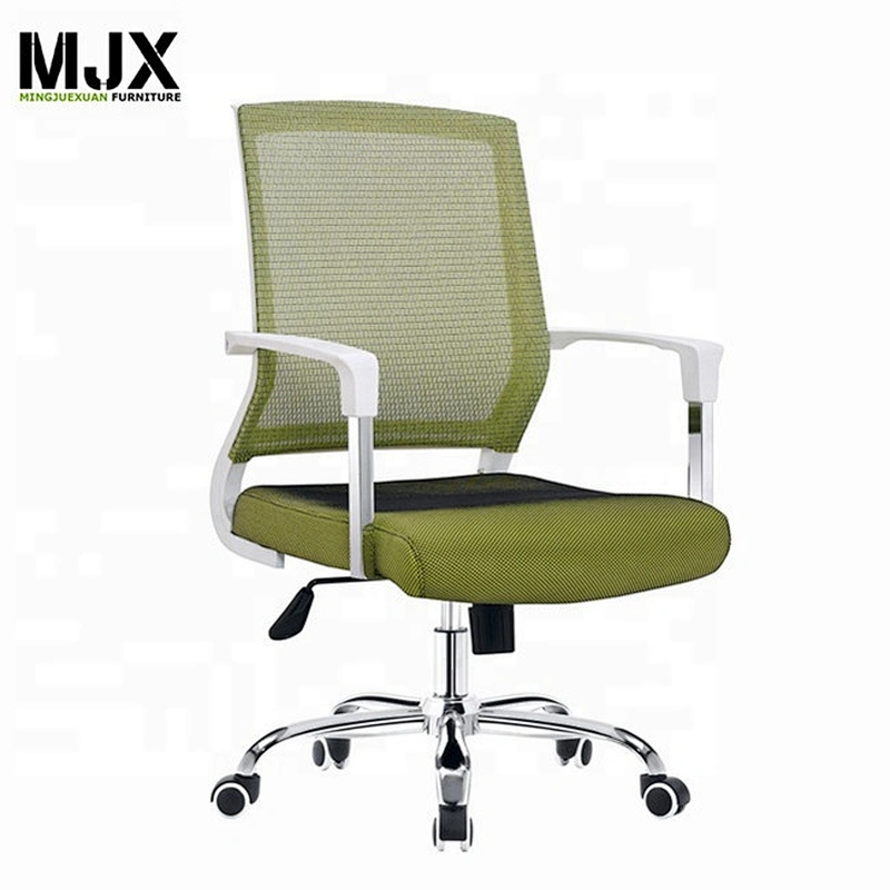 Workwell mid back green mesh swivel office chair with PP armrest