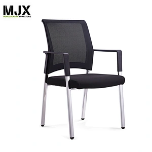 Mid back chrome metal frame office mesh conference chair