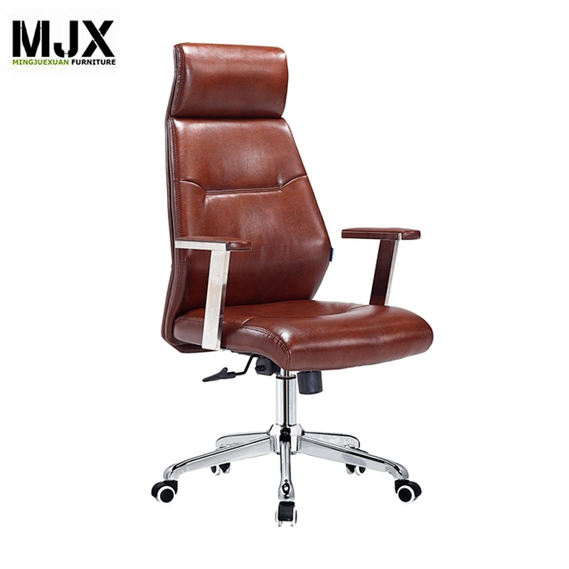aluminium base PU swivel chair back cushion with headrest revolving freely 360 degree