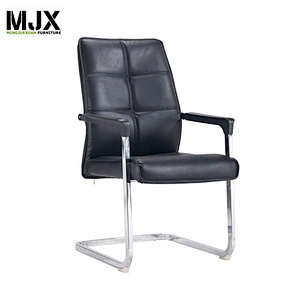 Office PU leather boardroom reception chairs without wheels