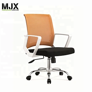 Mid back office hair mesh revolving chairs with back frame