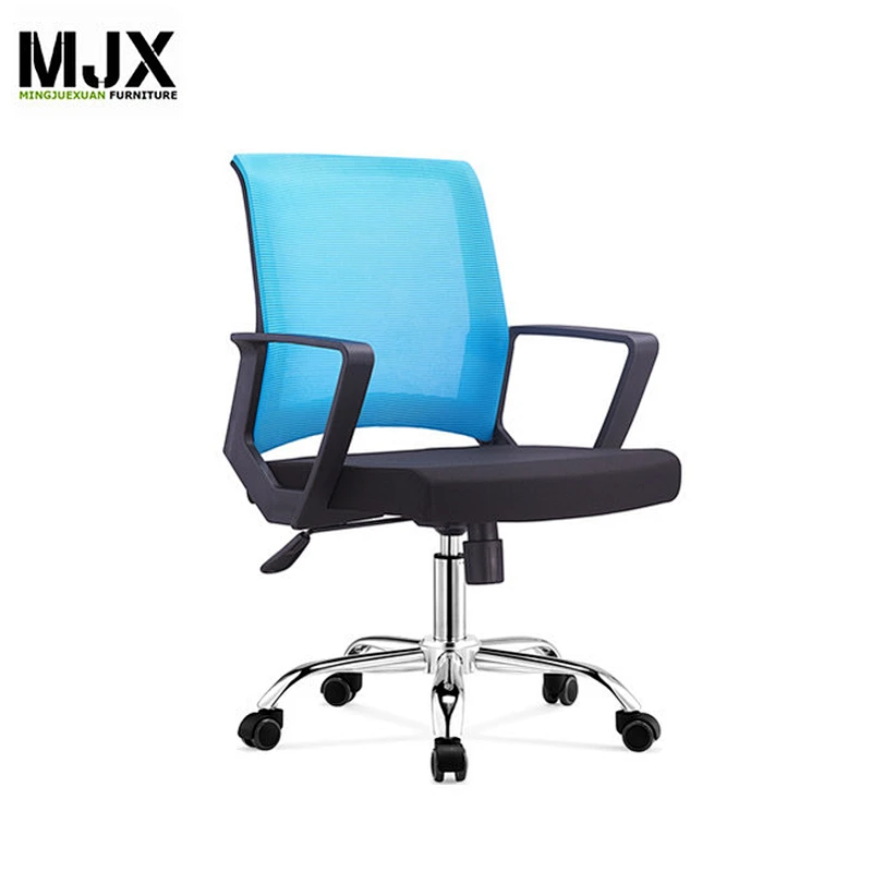High quality newest mid back office chair with chrome metal base