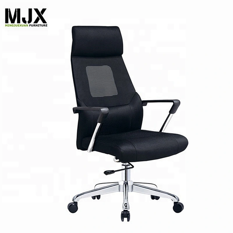 Contemporary design fabric executive office chair with handle