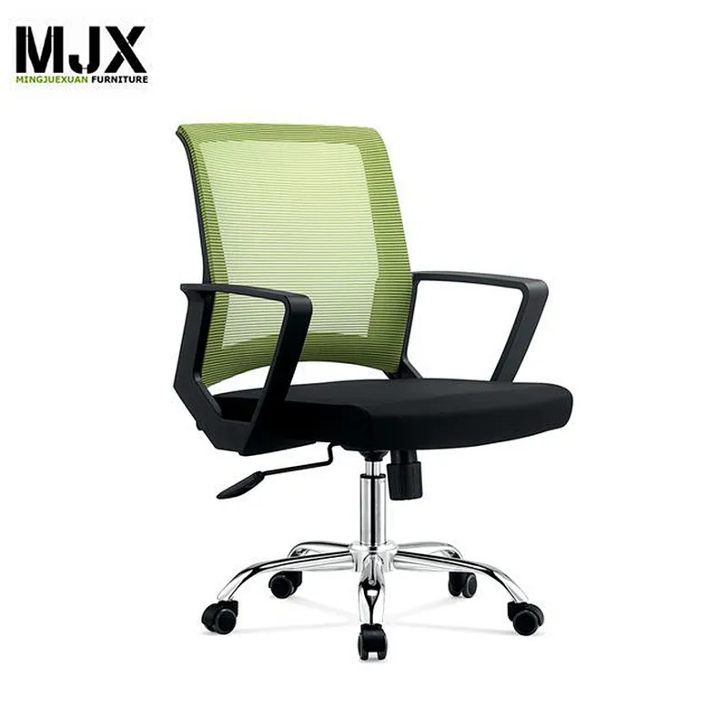 Most popular simple design mid back mesh office chair with chrome metal  base