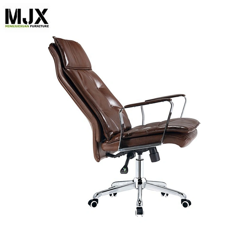 Foshan no wheels wood armpad PU reception boardroom chairs