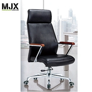 New Type high-end black manager office chair  black PU chair