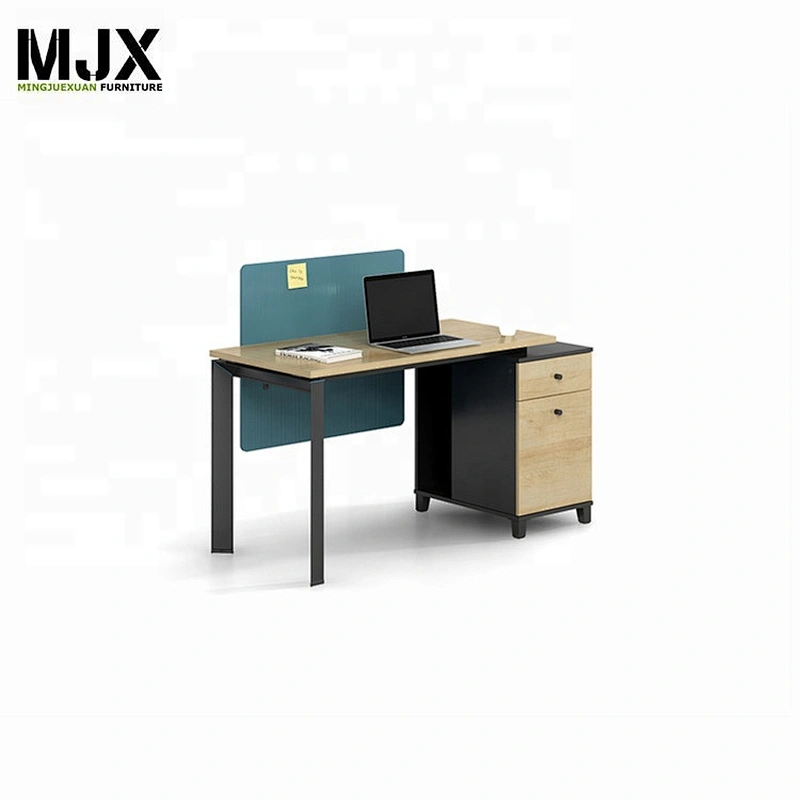 Excellent quality cost-effective office staff workstation with metal leg