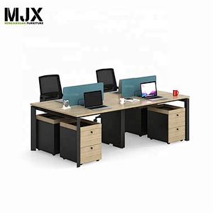 Excellent quality cost-effective office staff workstation with metal leg
