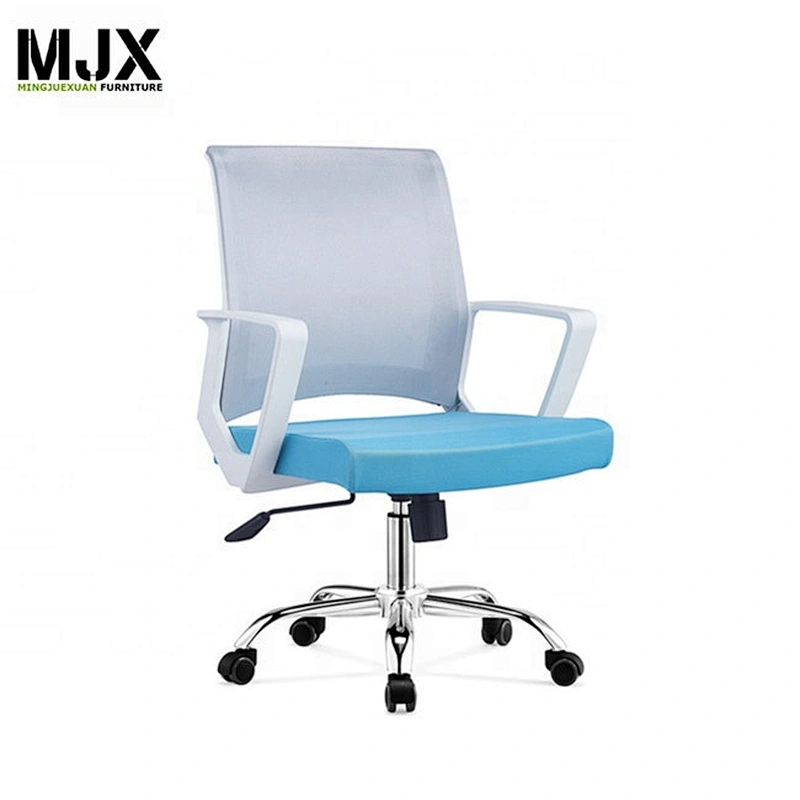 Mid back office hair mesh revolving chairs with back frame