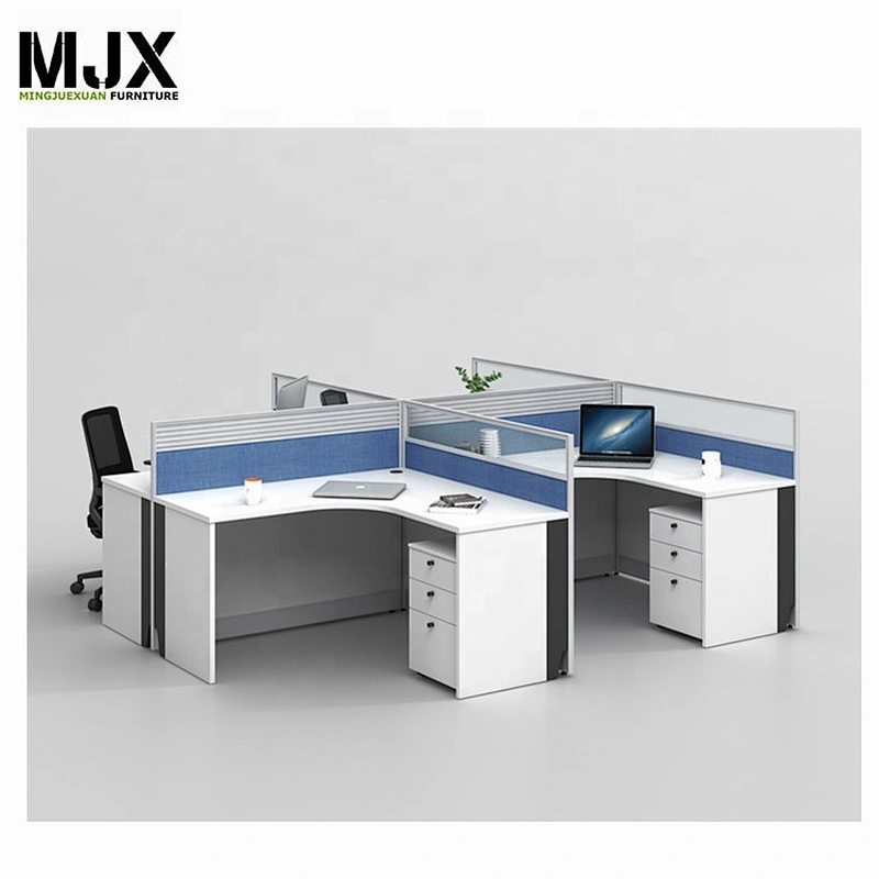 China supplier office furniture wood staff table office desk modern 4 staff workstation