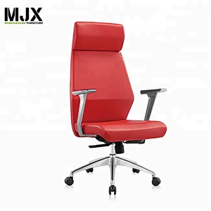 High quality swivel red PU ergonomic back leather executive office chair