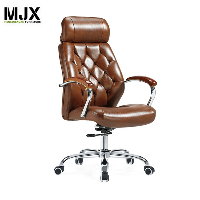 luxurious synthetic leather high back reclining executive chair for big and tall