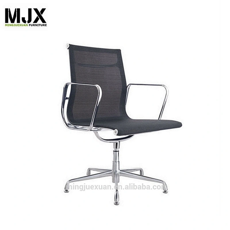 swivel aluminium 5 star base conference office chair without wheels