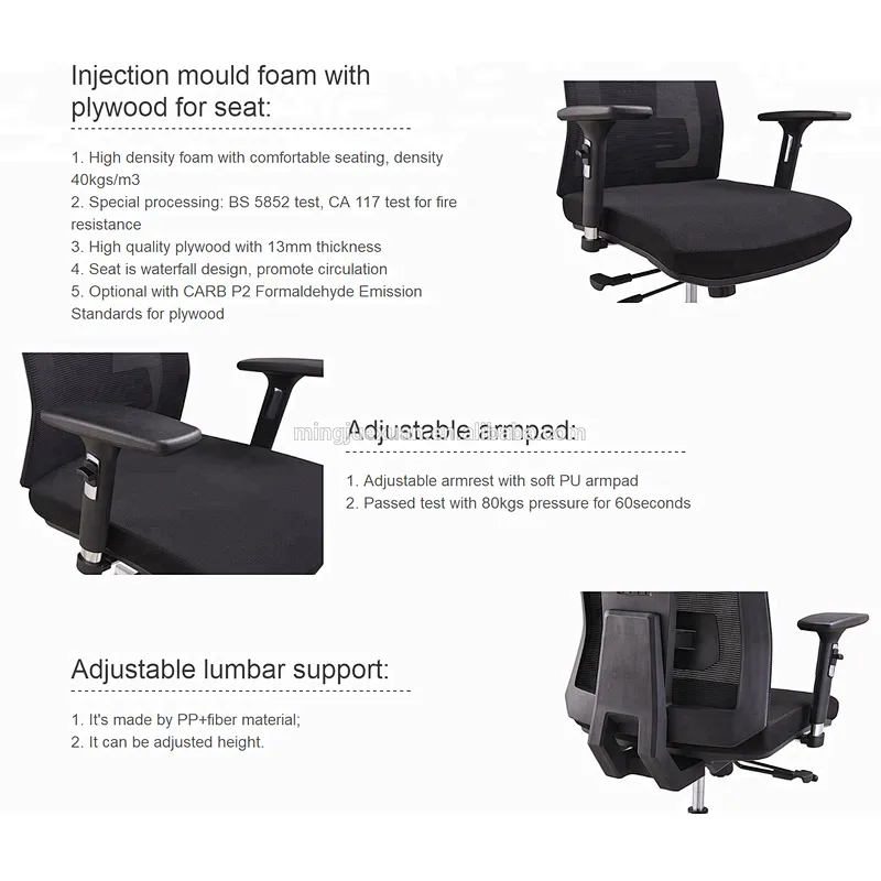 2018 360 degree Hot Sale ergonomic swivel office mesh chair