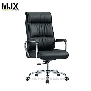 MJX black PU leather medium back executive office chair