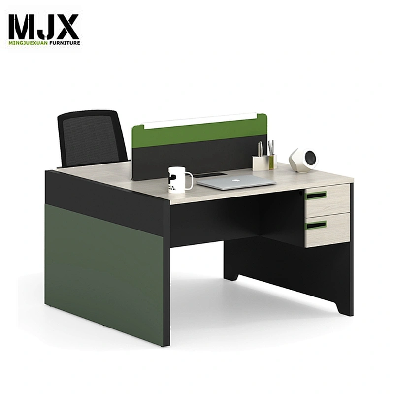 wooden desk with drawer combo staff work table 2 seater workstation
