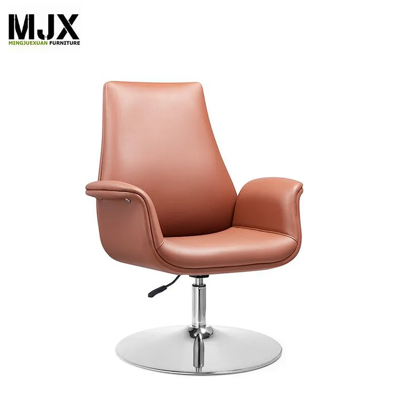 2019 High end competitive mid back office boss visitor chair with chrome metal base round base