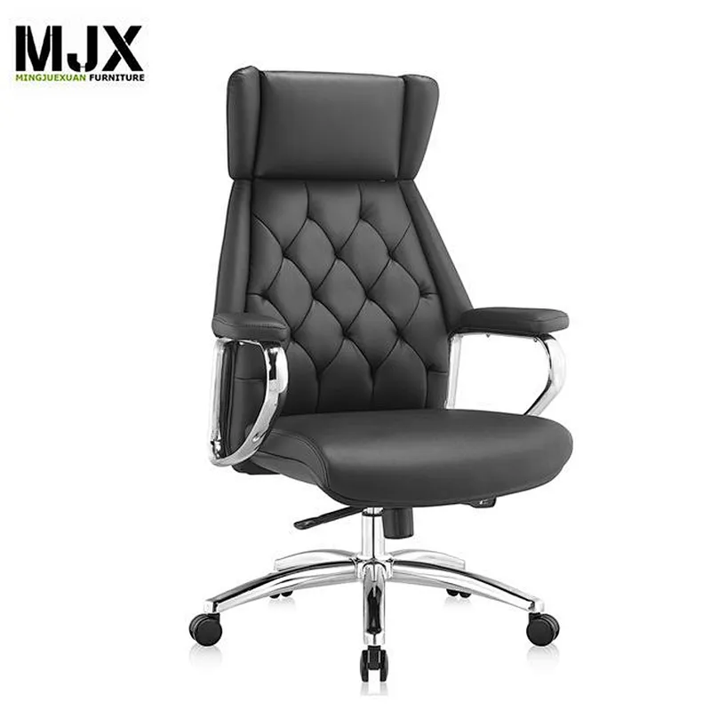New style hot-sale new design luxury leather boss office chair with head supported  executive chair with Aluminum base