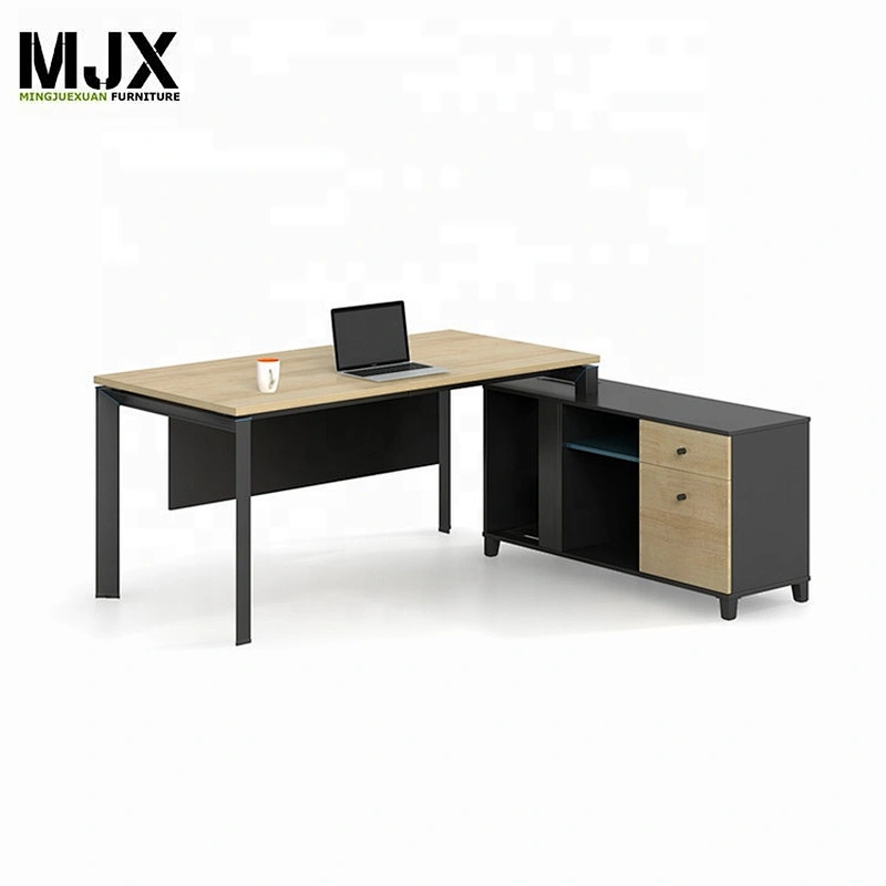 Foshan furniture L shape table top unique melamine manager table executive desk