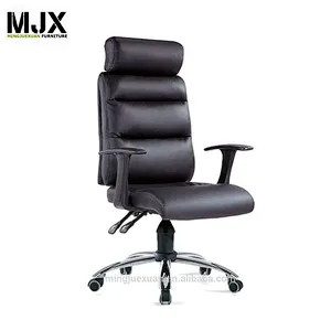 MJX black PU leather medium back executive office chair