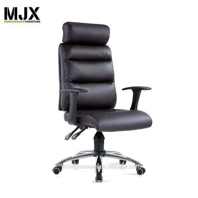 MJX black PU leather medium back executive office chair