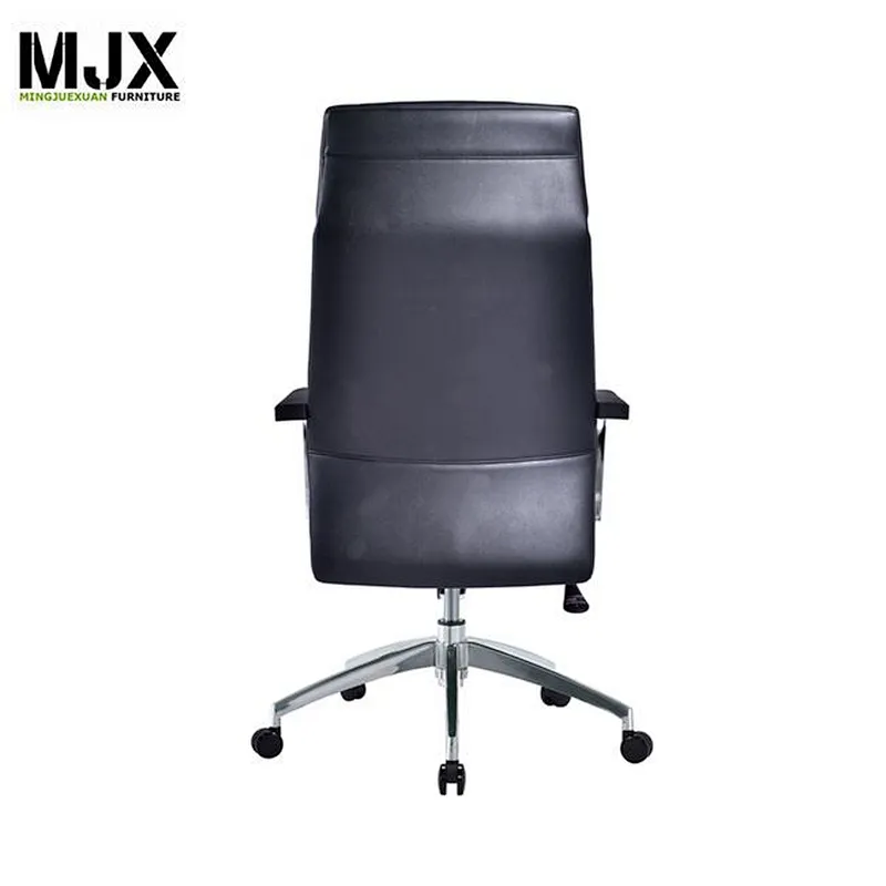 Simple design high back executive chair with chrome metal base for project