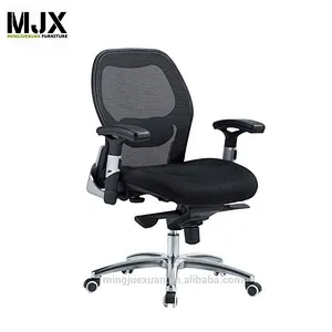 Simple design black mesh chair mid back chair with wheels