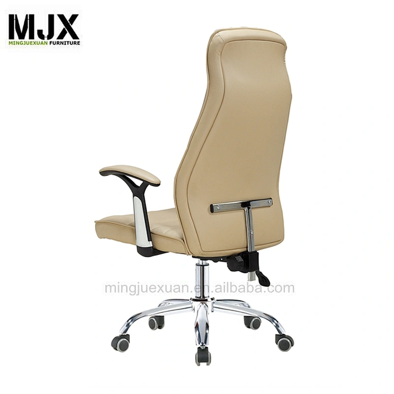 Guangdong high back executive office chair leather chair 5-star base with PU padded armpad