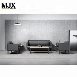 Modern office furniture manager executive PU padded sofa
