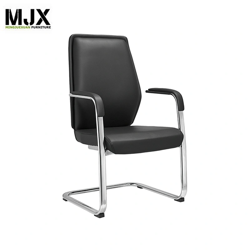 Hot-selling black durable leather mid back best quality executive chair with BIFMA passed CLASS 3 gaslift
