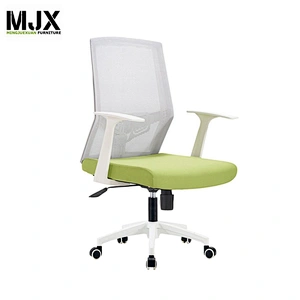 Grey color mid back revolving ergonomic mesh staff chair