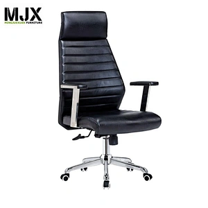 Foshan Supplier height adjustable luxury swivel boss office chair with  chrome metal