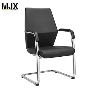Heavy duty office furniture leather Conference Room chairs no wheels