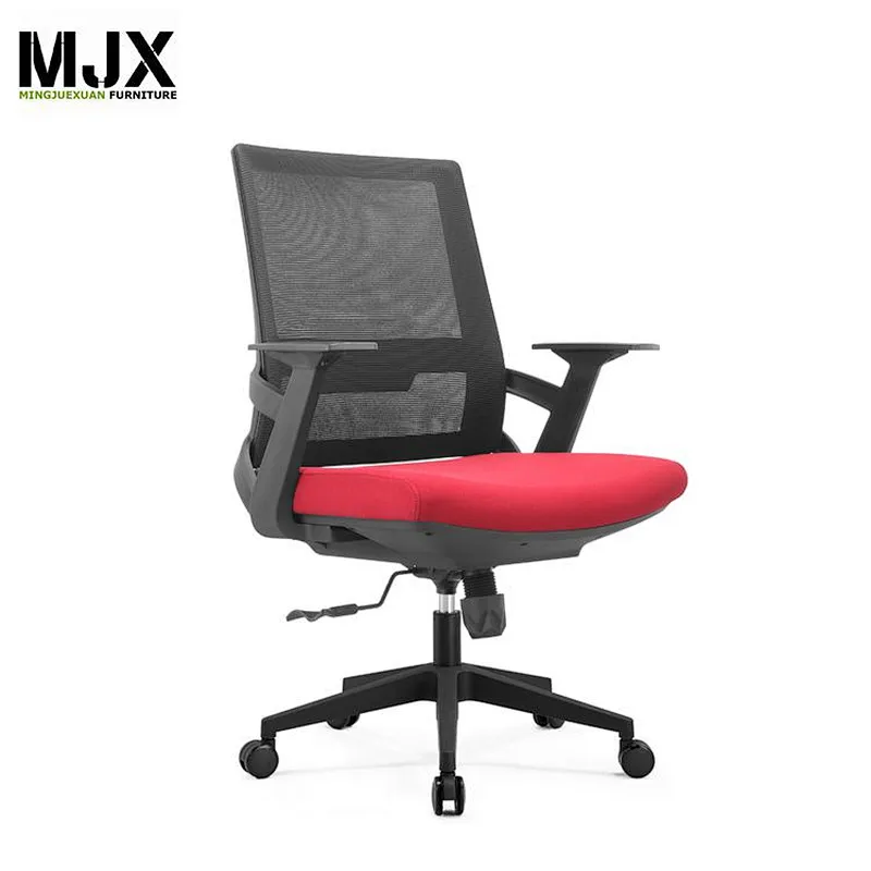 Comfortable mid back  mesh office chair with black nylon base