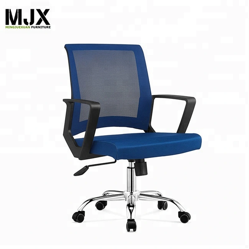 High quality newest mid back office chair with chrome metal base