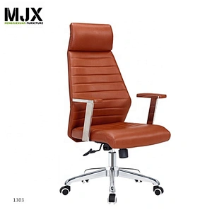 Factory own design high back office chair with stainless steel armrest