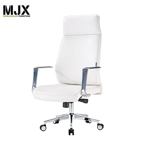 MJX high back heated executive office chair with chrome metal armrest