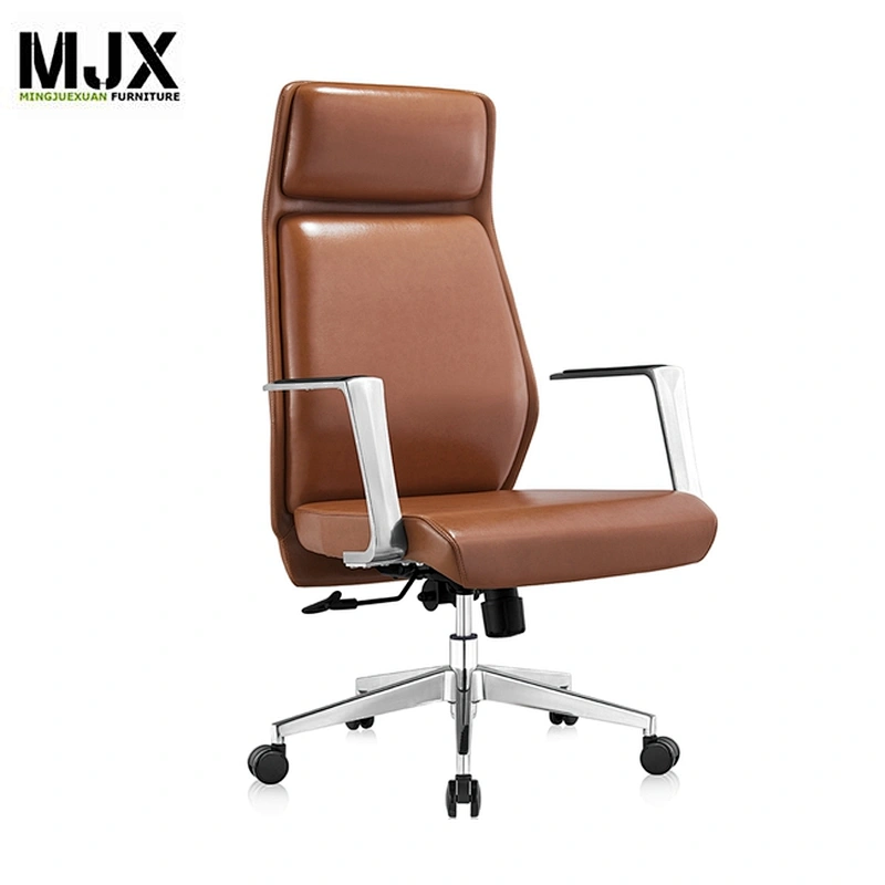 Durable black PU mid back executive commercial furniture revolving staff chair in office
