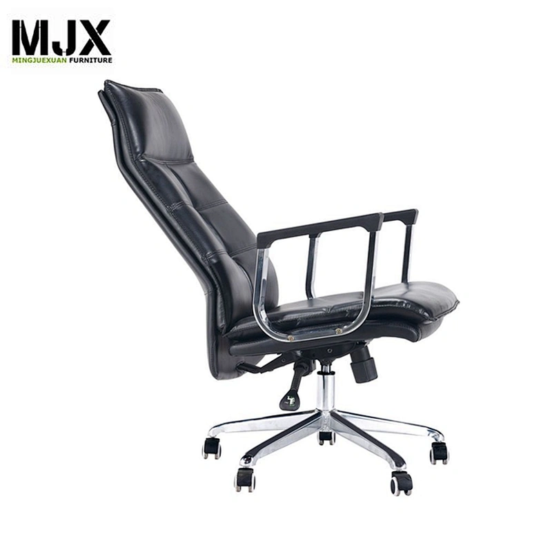 Office PU leather boardroom reception chairs without wheels