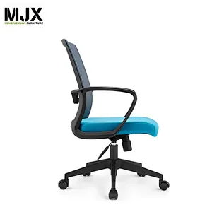 Hot selling black mid back chair with fixed armrest office chair for office