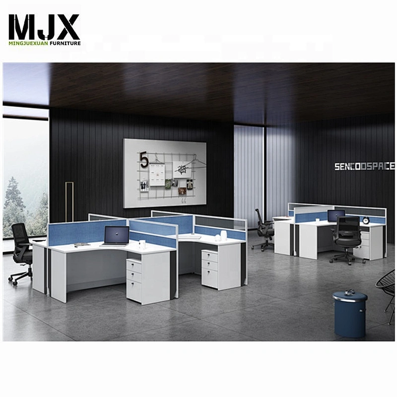 China supplier office furniture wood staff table office desk modern 4 staff workstation