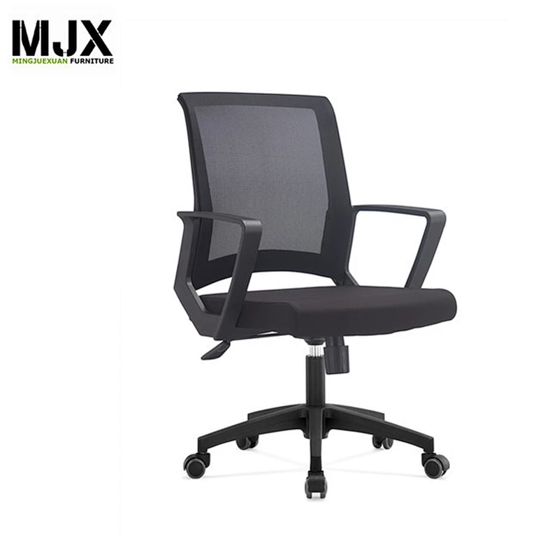 High quality newest mid back office chair with chrome metal base