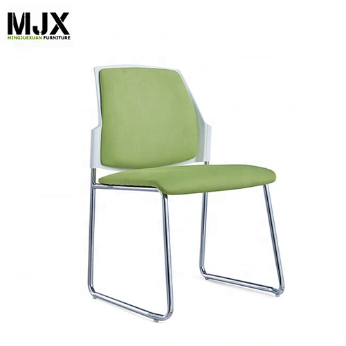 Hot sales fabric padded back and seat training chair with chrome metal frame
