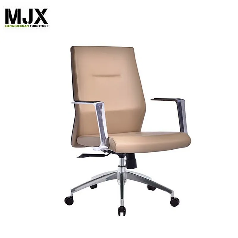 Executive mid back office chair with aluminium base