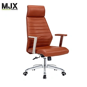 High quality affordable furniture  high back leather office chair with PU nylon castors
