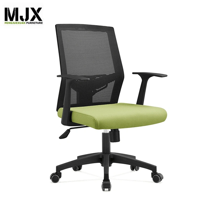 Height adjustable mesh swivel chair with back lumbar support