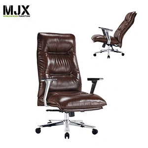 Excellent quality swivel executive brown PU high back office chair