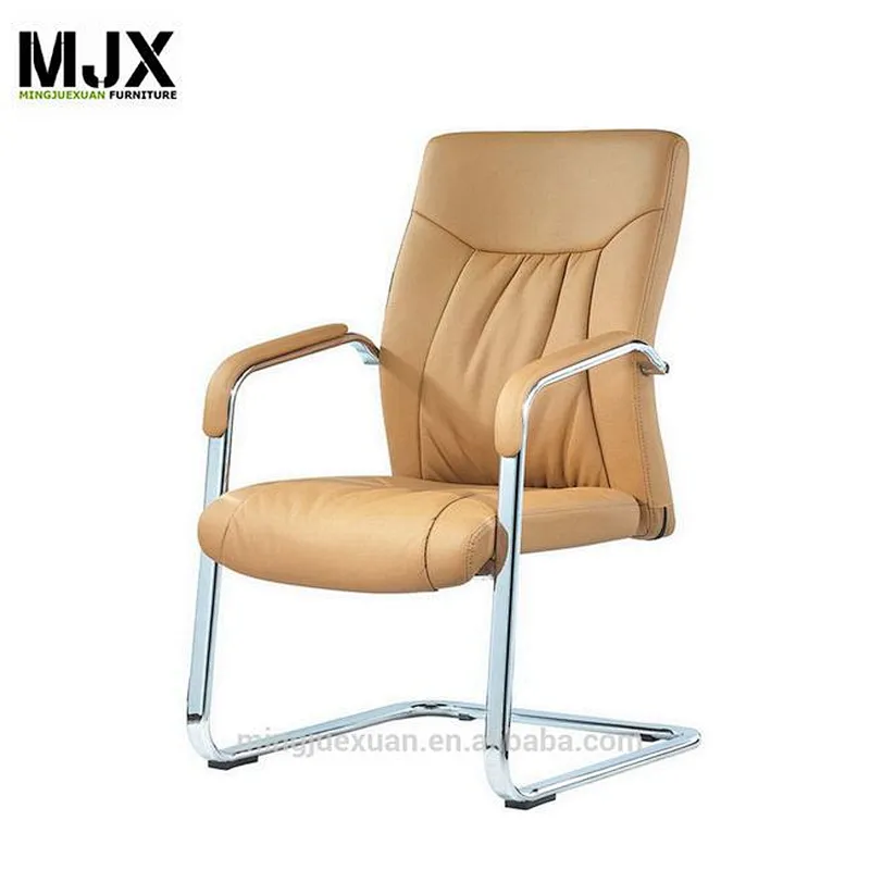 Modern simple design yellow PU leather conference chairs for office