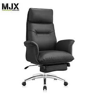 Foshan factory hot sale new design Swivel Leather Executive Chair high quality office furniture with oak wood armpad