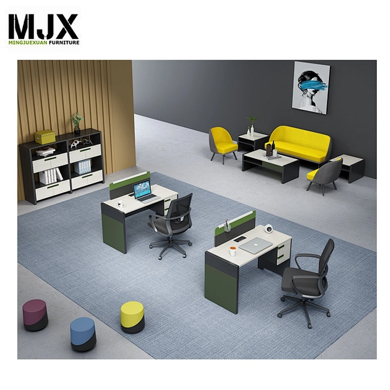 Partition single seat staff table one person workstation with table screen